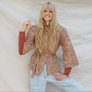 Anthropologie Cleta Quilted Kimono Jacket